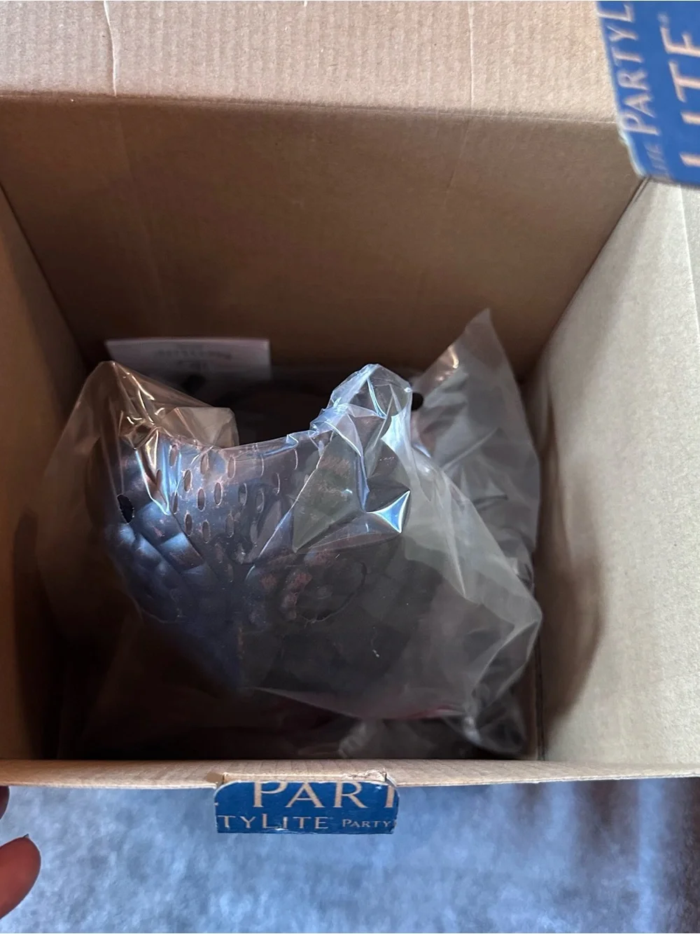 Partylite Metal Owl Decorative Accent - Black with Bronze Highlights